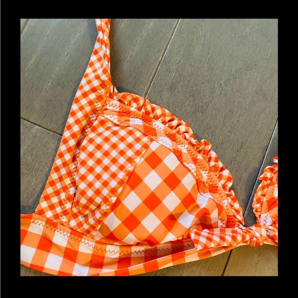 BETSY JOHNSON - Orange/White Bikini Set - Picture 4 of 4